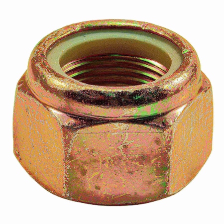 Midwest Fastener Nylon Insert Lock Nut, 1"-14, Steel, Grade 8, Yellow Zinc, 5 PK 51875